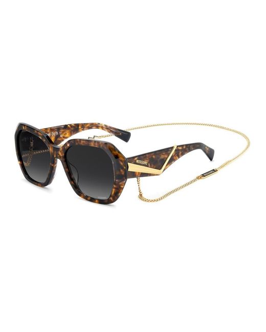 Missoni Sunglasses Black Oversized Chain Sunglasses With Dark Shaded Lenses