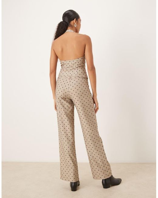 Motel Natural Co-Ord Tatina Polka Dot Trouser