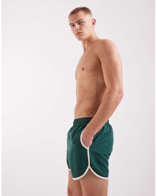 ASOS Green Swim Shorts for men