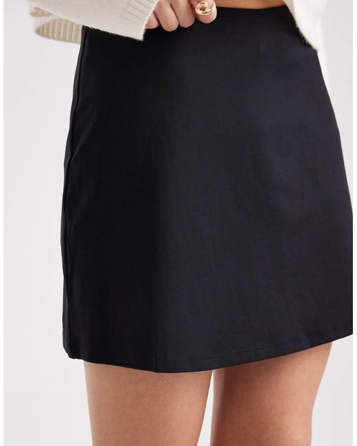 ASOS White Polyamide Slinky Mini Skort