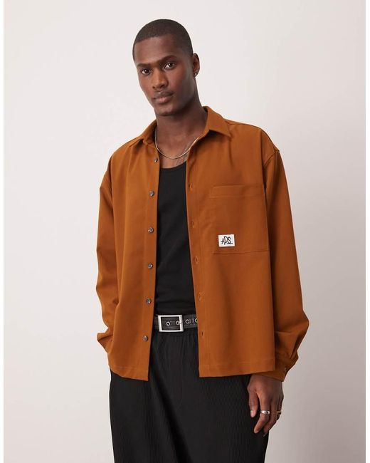 ASOS Oversized Overhemd in het Brown voor heren