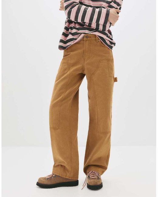 Pull&Bear Timmermansbroek in het Natural