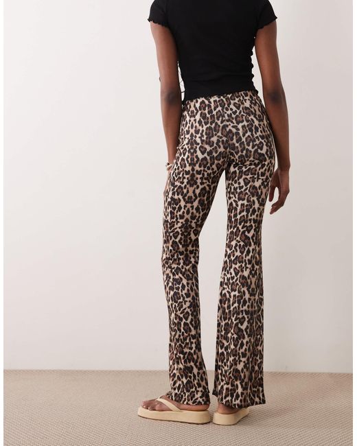 ONLY White Ribbed Flare Pants