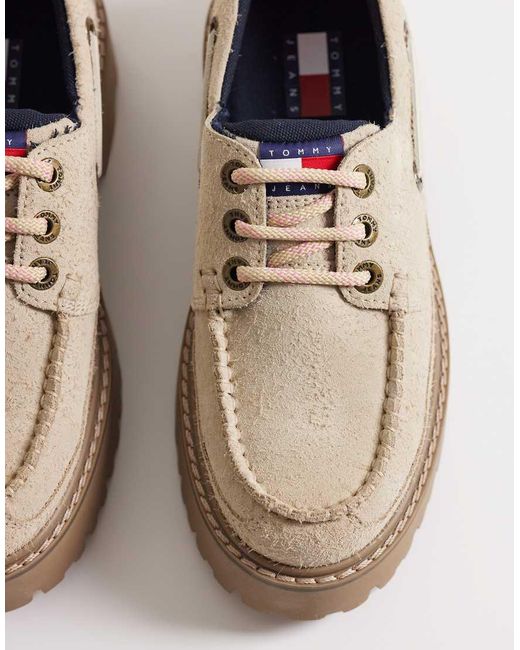 Tommy Hilfiger Natural Archive Real Suede Boat Shoes