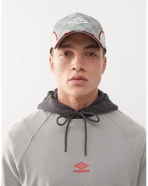 Umbro Gray Panelled Logo Cap for men