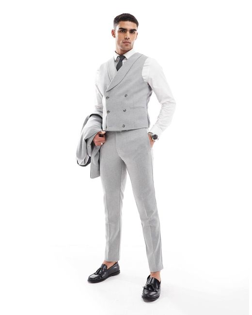 ASOS – eng geschnittene anzughose in White für Herren