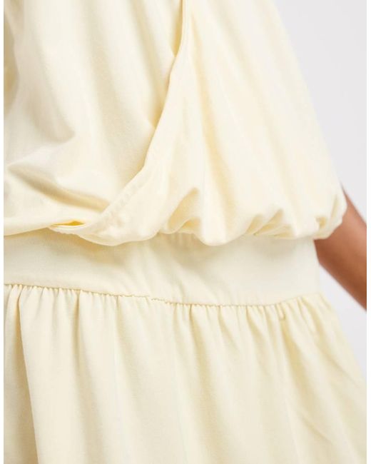 Motel White Pippas Plunge Wrap Mini Dress