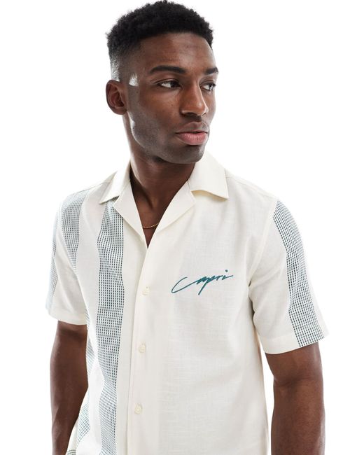 Only & Sons – besticktes hemd in White für Herren
