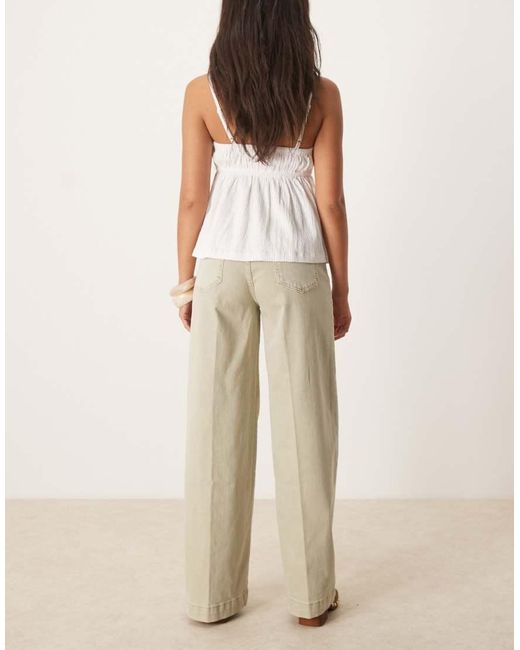 Mango Natural Straight Leg Loose Fit Jeans
