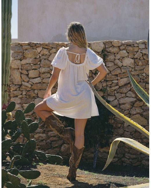 South Beach White X Liv Silverman Babydoll Mini Dress