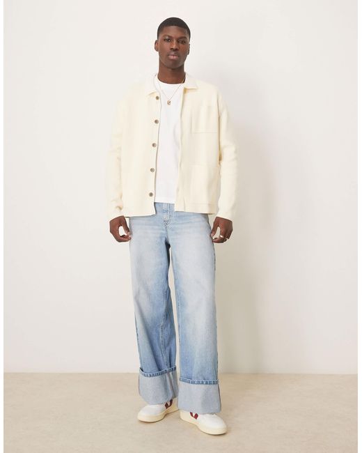 SELECTED – strickjacke in Natural für Herren