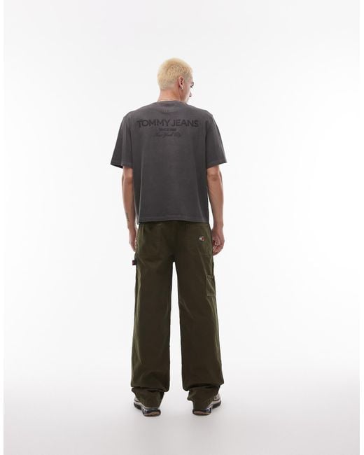 Tommy Hilfiger – oversize-t-shirt in Gray für Herren