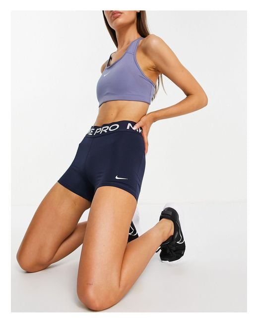 Nike Nike Pro Training 365 3inch Shorts in Blue | Lyst Australia