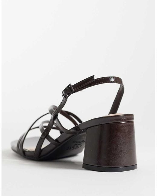 New Look Metallic Multistrap Block Heeled Sandals