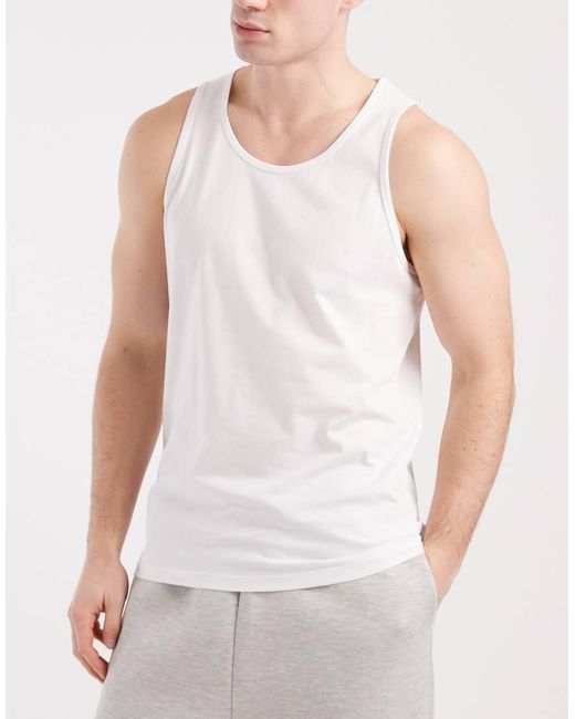 Jack & Jones Set Van 3 Basic Hemdjes in het White voor heren