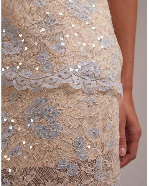 ASOS Brown Embellished Lace Cami Top Coord