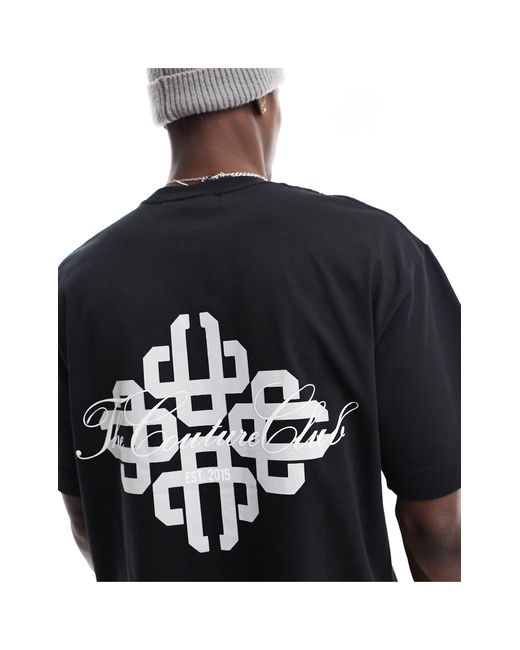 The Couture Club Black Emblem Relaxed T-shirt for men