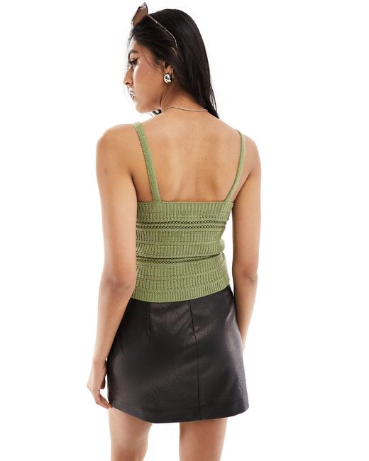 New Look Green Knitted Cami Vest