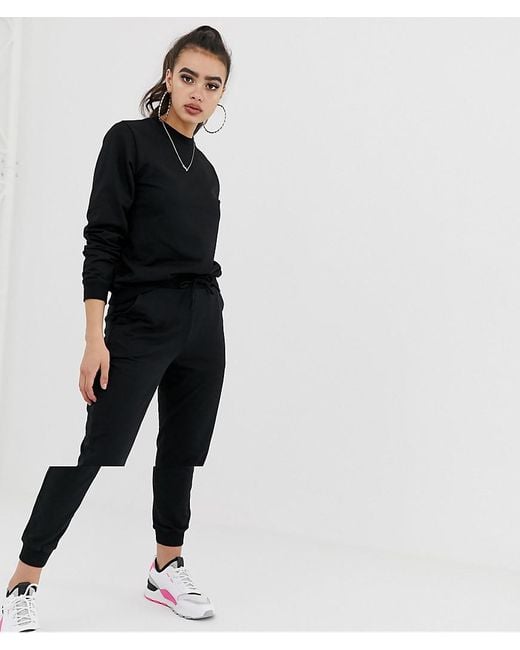 asos black tracksuit