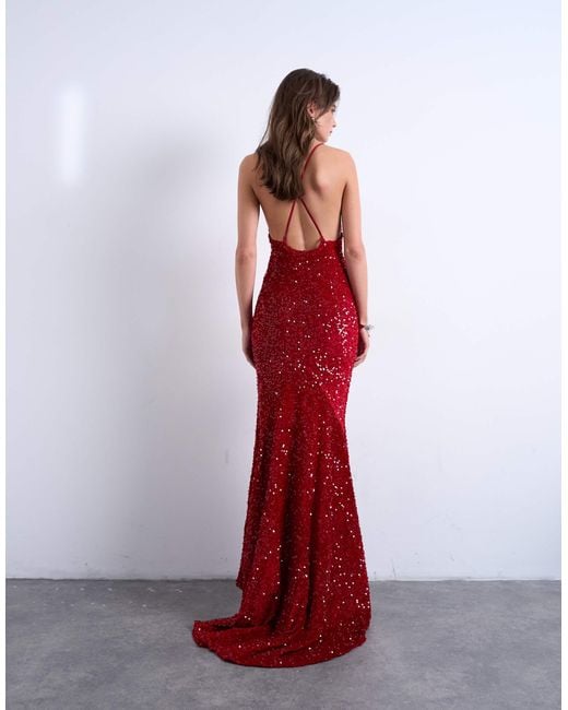 Robe TOPSHOP en coloris Red