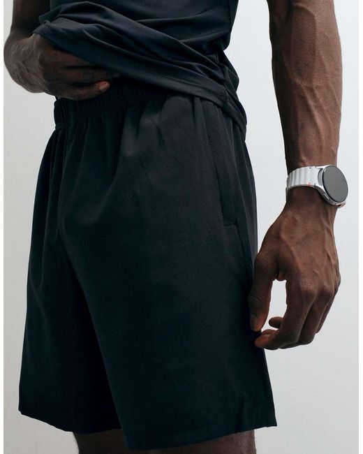 4505 Blue Icon 7 Inch Quick Dry Training Shorts With Zip Pockets for men