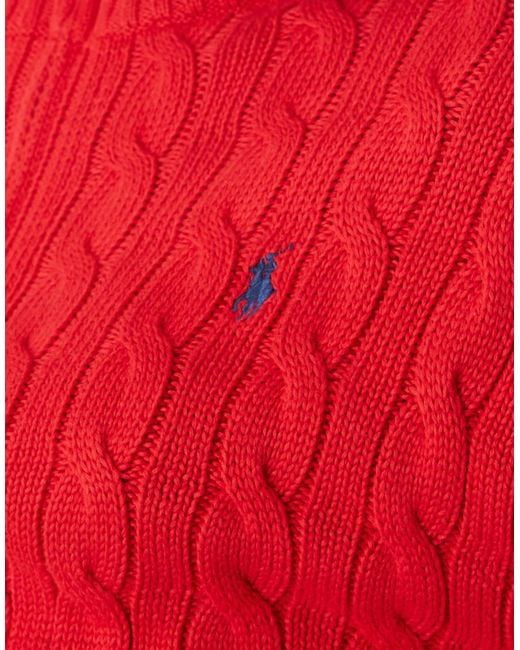 Polo Ralph Lauren Red Half Zip Thru Jumper