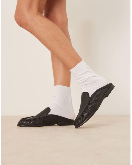 ASOS Natural Mellow Premium Loafer Mules