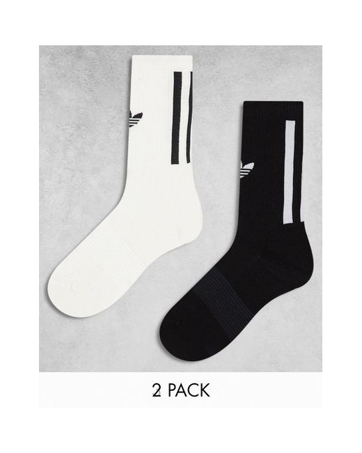Adidas Originals Black Trefoil 2-pack Socks