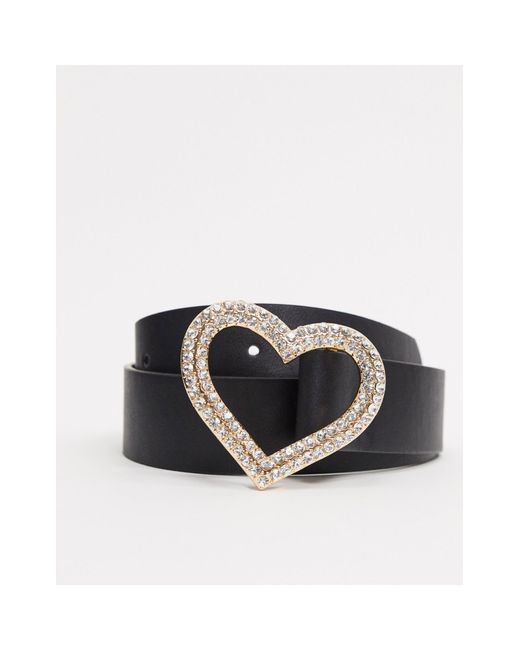black belt with heart buckle