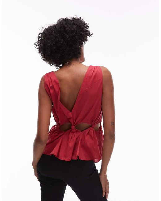 Top di TOPSHOP in Red