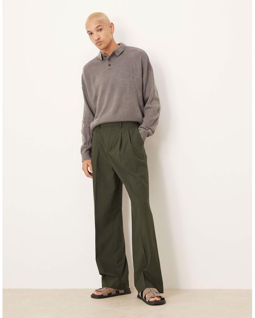 ASOS – elegante hose in Natural für Herren