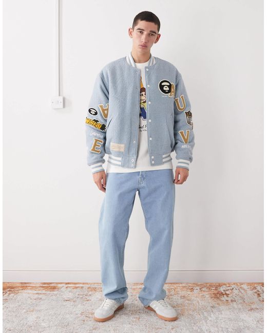 Aape By A Bathing Ape – college-bomberjacke in Blue für Herren