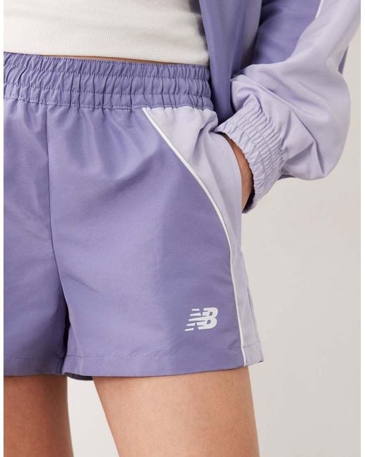 New Balance Purple Trackside Woven Short