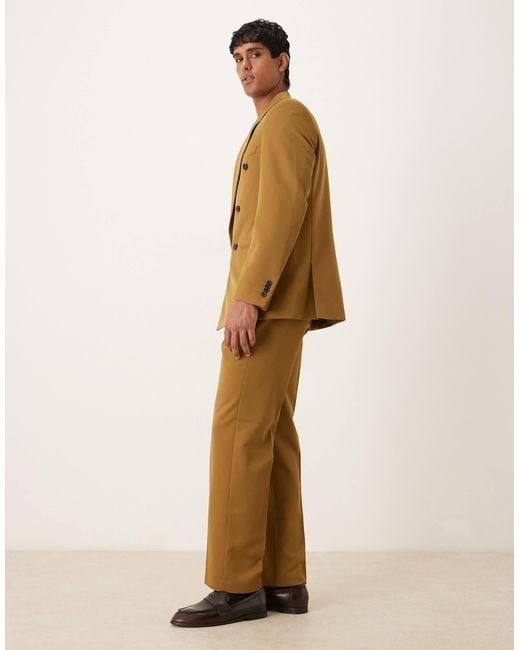 ASOS Natural Straight Suit Trouser for men