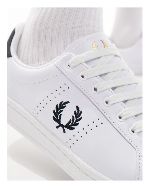 Fred Perry – b721 – e leder-sneaker in White für Herren