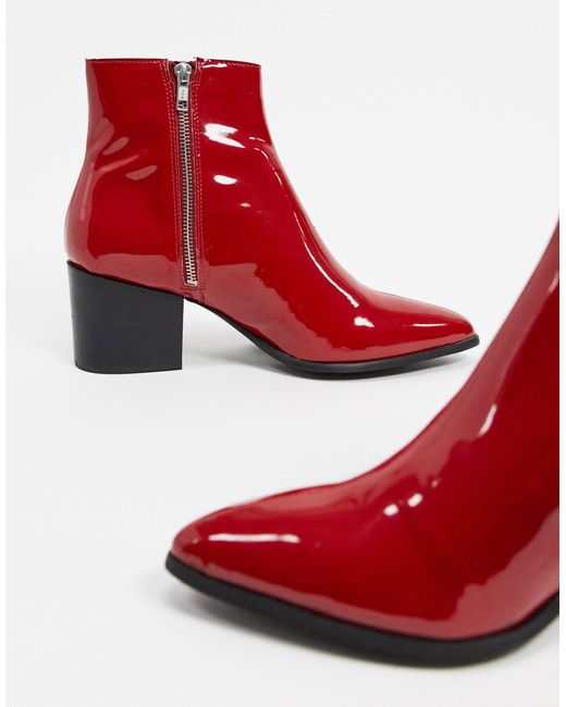 red platform chelsea boots