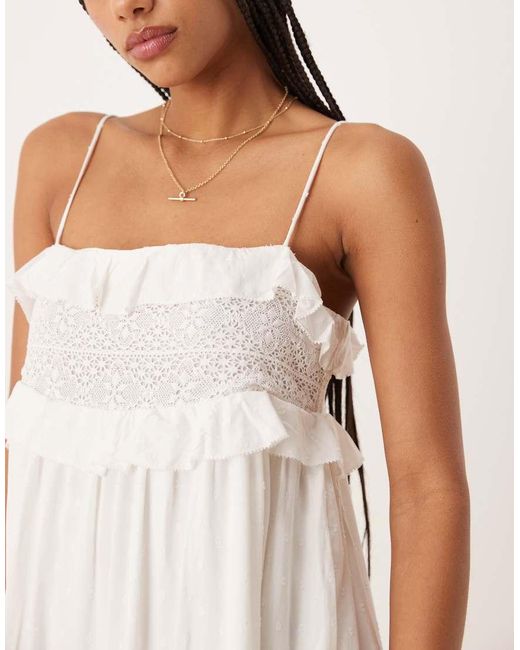 Vestido Midi De Tirantes Con Volante Florian De Nobody's Child de color Natural