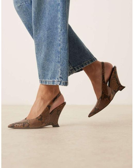 ASOS Blue Palmer Slingback Wedges