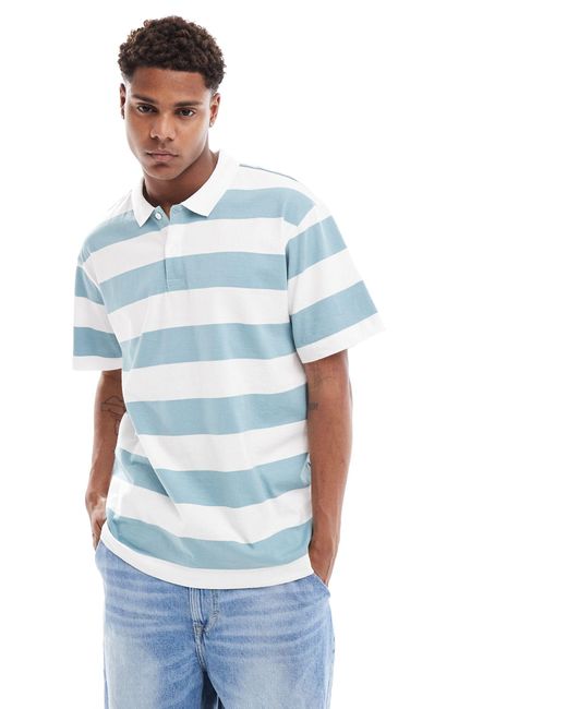 Only & Sons Blue Relaxed Fit Polo for men
