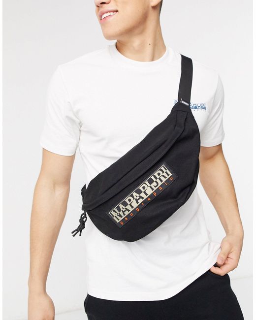 Napapijri Black Haset Bum Bag for men