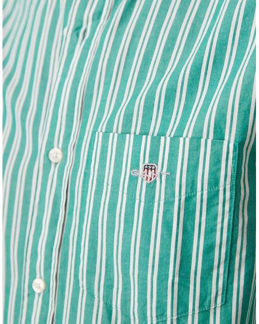 Gant Overhemd Van Popeline Met Logo in het Green voor heren