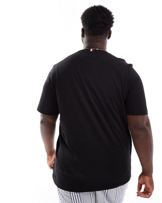 T-shirt ras Tommy Hilfiger pour homme en coloris Black