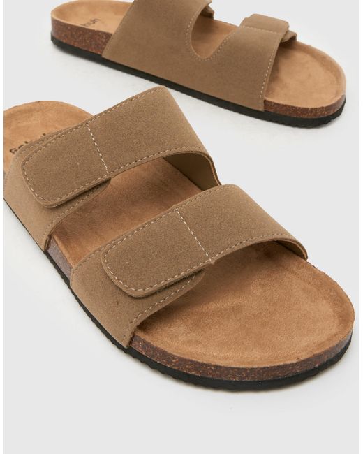 Schuh Brown Sabe Footbed Sandals for men