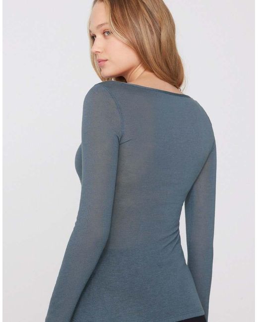 Tezenis Blue Lightweight Boat Neck Top