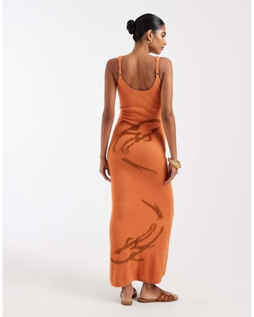 House Of Sunny White The Goldfish Hockney Midaxi Dress