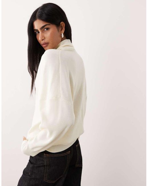 Mango Natural Wool Mix Roll Neck Jumper