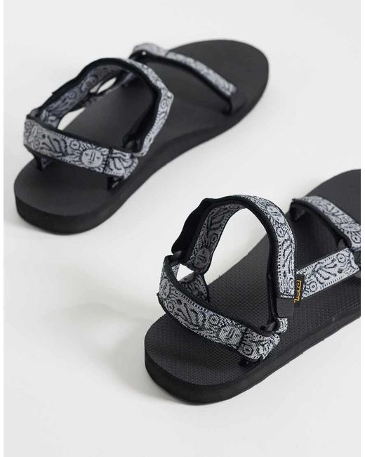 Teva Black Original Universal Sandals for men