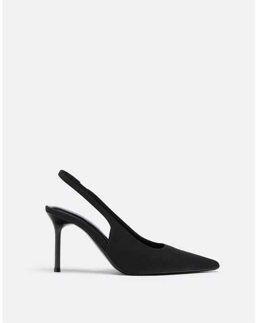 Stradivarius White Basic Slingback Heels