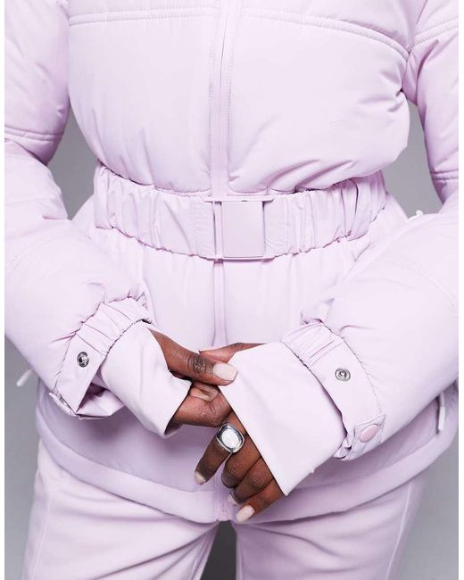 ASOS 4505 Ski & Snow Purple Asos 4505 Ski Icon Water-repellent Insulated Belted Ski Jacket