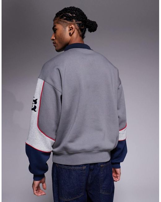 ICECREAM Blue Collared Warm-up Sweatshirt for men